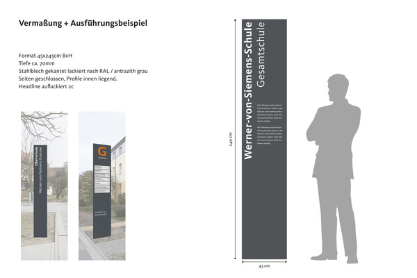 Leitsystem Orientierungssystem Signeletik Outdoor Schilder Berlin